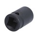 1/2 inch hex power socket, short, 15 mm on hanger - 1/2 inch hex power socket - 3