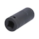 1/2 inch hex power socket, long, 20 mm on hanger - 1/2 inch hex power socket - 3