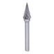 HM pointed cone milling cutter, shape M, 10 mm - HM pointed cone milling cutter - 3