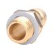 Brass plug nipple with external thread, G1/4 inch AG - Plug nipple (compressed air tool accessory) - 3