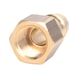Brass plug nipple with internal thread, G1/4 inch IG - Plug nipple (compressed air tool accessory) - 3