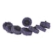 Replacement sanding pads, D:50 mm, strip wheel purple, pack of 10 - Grinding pads - 2