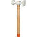 Aluminium bodywork standard hammer, curved head, round/square - Dent hammer - 2
