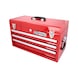 Tool chest with 3 drawers, red, L508xH255xW303 mm - Tool boxes - 3