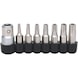 1/4 inch bit set for five-point screws, 8-piece - Bit set - 3