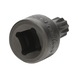 1/4 inch bit socket XZN, M7, extra short - 1/4 inch bit socket XZN - 2