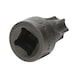 1/4 inch TX socket bit, T47, extra short - 1/4 inch Torx bit socket - 2