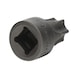 1/4 inch TX socket bit, T50, extra short - 1/4 inch Torx bit socket - 2