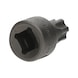 1/4 inch TXPlus bit socket, IP45, extra short - 1/4 inch TorxPlus bit socket - 2
