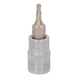 1/4 inch bit socket with ball head for TX screws, T10 - 1/4 inch socket bit for Torx screws with ball head - 3