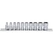 1/4 inch 12-point socket set, 10 pieces - 12-point socket set - 2