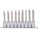 1/2 inch socket set, long, 9-piece, TB20-TB60 with front hole - Socket wrench (set) - 2