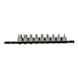 KS TOOLS 3/8 inch bit socket set, hexagon socket, short, 9-piece, 4-14 mm - Additional socket wrench insert (hexagonal) - 3