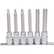 KS TOOLS 1/2 inch CHROMEplus bit socket set, hexagon socket, 6-piece, 5-12 mm, long - CHROMEplus socket wrench (set) - 2