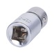 1/4 inch CHROMEplus bit adapter socket, for 1/4 inch bits with clamping ring - 1/4 inch bit adapter - 3