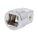 KS TOOLS 3/4 inch CHROMEplus enlargement adapter, 3/4 inch Fx1 inch M - 1/4 inch bit adapter - 3