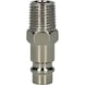 Metal plug nipple, 1/4 inch male thread, Europe - Plug nipple (compressed air tool accessory) - 3