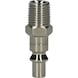 Metal plug nipple, 1/4 inch AG, 45 mm - Plug nipple (compressed air tool accessory) - 2