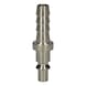 Metal plug nipple with hose nozzle, D: 10 mm, 58.5 mm - Plug nipple (compressed air tool accessory) - 3
