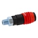 3-in-1 universal compressed air safety coupling with 1/4 inch AG - 3-in-1 universal compressed air safety coupling - 3