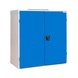 Battery charging cabinet with 2 x electric shelf and solid sheet metal doors - Wing door cabinet - 1