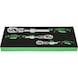 KS TOOLS COMPETITION telescopic ratchet set, 3-piece, 1/4 inch, 3/8 inch, 1/2 inch - Drive unit (manually operated, socket wrench insert) - 2