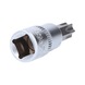 3/8 inch TX socket, with end hole, TB50 - 3/8 inch TX bits - 3
