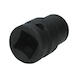 1/2 inch hex power socket 12 mm, short - 1/2 inch power bit socket - 3
