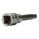 1/2 inch RIBE socket, 100 mm long, M9 - 1/2 inch RIBE bit socket - 3