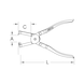 Hose band cutter, offset 230 mm - Pliers, cutters (tools, parts) - 2
