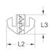 Pair of crimping dies for insulated cable lugs, D: 0.5 - 6 mm - Crimping tool insert - 2