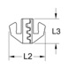KS TOOLS Pair of crimping dies for flat plugs 4.8 and 6.3 mm, D: 0.5 - 6.0 mm - Crimping tool insert - 2