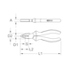 VDE combination pliers, 185 mm - Combination pliers - 2