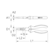 VDE flat-nose pliers, 210 mm - Flat round pliers - 2
