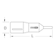 1/2 inch bit socket with protective insulation for hexagon socket, 12 mm, 95 mm long - 1/2 inch bit socket with protective insulation - 2
