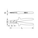 KS TOOLS 1000V one-handed cable cutter, 215 mm - 1000V one-hand cable cutter - 2