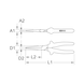 1000V flat-nose pliers, 200 mm - Grip pliers - 2