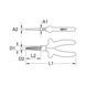 1000V long-nose round-nose pliers, 160 mm - Other pliers - 2