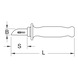 Cable knife with protective insulation and straight blade, 200 mm - Cable knife - 2