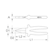 1000V flat-nose pliers, short jaws, 160 mm - Flat round pliers - 2