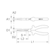 VDE flat round pliers, 160 mm - Flat round pliers - 2