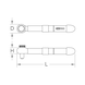 1/2 inch mini torque wrench with protective insulation + reversible head, 5–25 N&middot;m - VDE torque wrench - 2