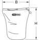KS TOOLS Carrying bag for safety helmet, 500 mm - Carrying bag for safety helmet - 2