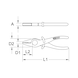 Plastic flat-nose pliers with protective insulation, 180 mm - Flat-nose pliers - 2