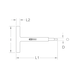 T-handle hexagon socket pin wrench with protective insulation, 4x120mm - T-handle hexagon socket pin wrench - 2