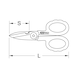 Universal workshop shears, 140 mm, including belt pouch - Universal shears - 2