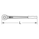 18 mm ratchet wrench, 500 mm - Turning tool - 2