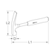 Bricklayer's hammer, Rhineland shape, 500 g - Bricklayer's hammer - 2