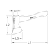 Hand axe with hickory handle, 600 g - Axe, hatchet - 2