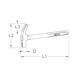 Claw hammer with fibreglass handle, 700 g - Other hammers - 2